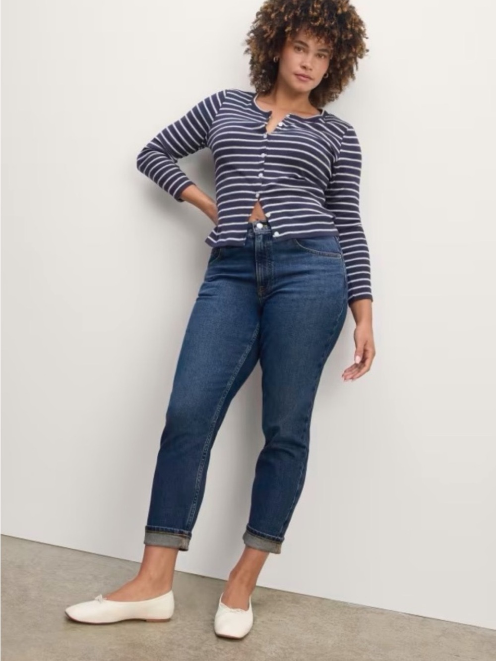 Everlane The Super-Soft Relaxed Jean Blue Medium Dark Wash Ankle Size 32 Regular